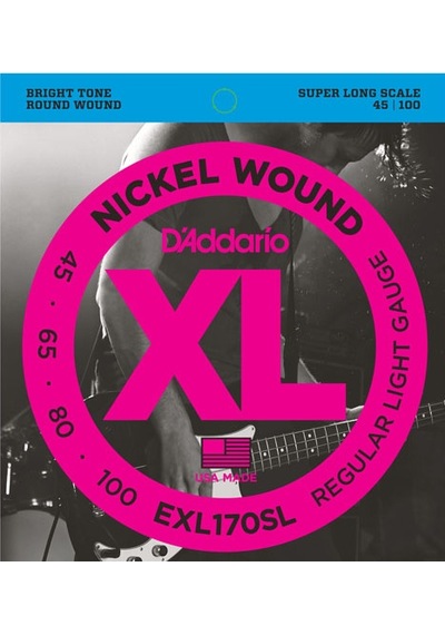 D'addario Exl170Sl Nickel Wound Bass. Light. 45-100. Super Long S