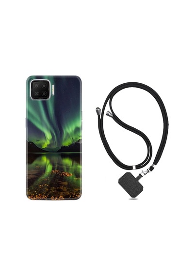 Oppo A73 Kılıf Boyun Askılı Kuzey Işıkları 1327