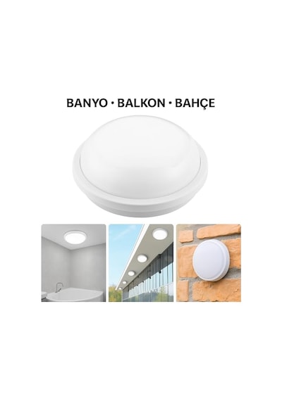 Led Beyaz Tavan Duvar Lambası Ip65 Su Geçirmez Beyaz Işık 6500k 1500 Lümen 220v Banyo Bahçe Balkon Için Dış Mek