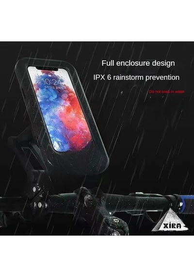 Su Geçirmez Scooter Motor Bisiklet Telefon Tutucu 360 Ayarlanabilir Kapaklı Dokunmatik B-t X-91