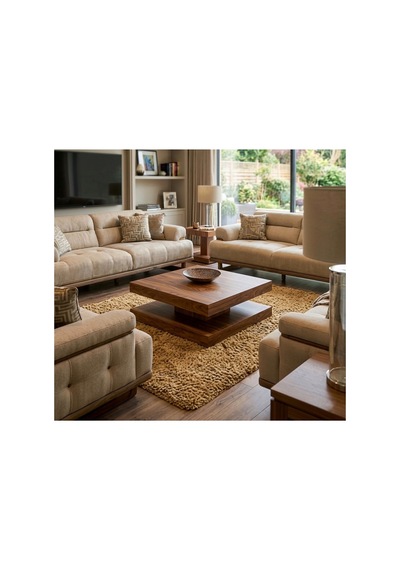 Modern Petra Orta Sehpa Ceviz % 100 Mdf Gri Gri