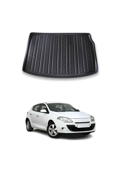 Renault Megane 3 Hb 2009-2016 Arası Uyumlu Araca Özel Kauçuk Tpe Bagaj Havuzu Siyah