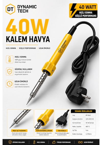 40w Profesyonel Lehim Makinesi Kalem Havya