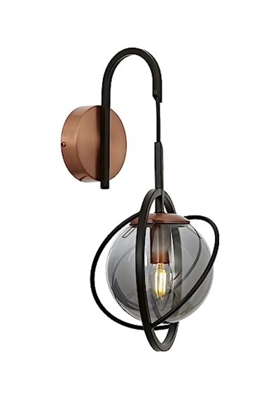 Siyah Boyalı Metal Aplik, E14, 22x24 Cm 10 Parça Siyah