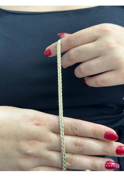 14 Ayar Altın Zincir Bileklik 1326 Çok Renkli