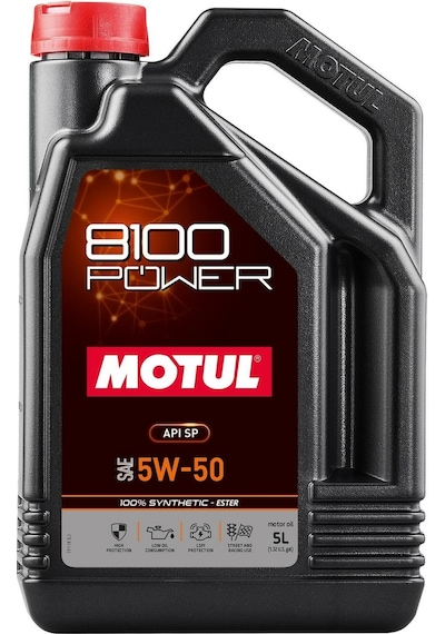 Motul 8100 Power 5W - 50 Sentetik Motor Yağı 5 L