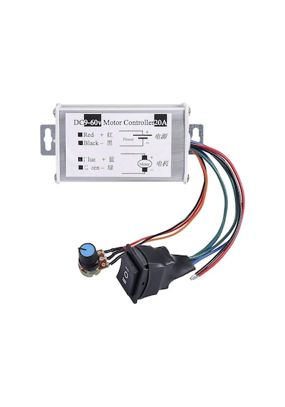 Dc 60v 20a Dc Motor Sürücü Pwm Hız Kontrol Ileri Geri Yön Anahtar