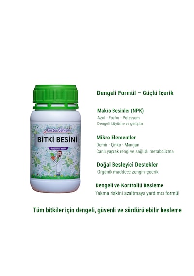 Doktor Bahçem Genel Bitki Besini 500 Ml İç Ve Dış Mekân Tüm Bitkiler İçin Genel Kullanım Bitki Besini 500 Ml