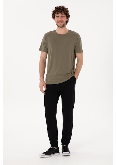 U.S. Polo Assn. Lastikli Bel Slim Fit Erkek Örme Pantolon Herold Siyah