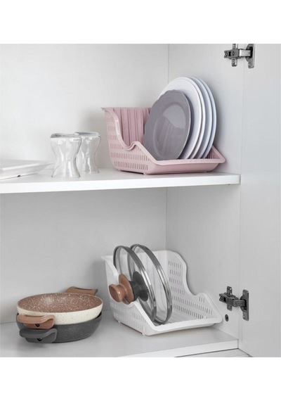 Maxi Tabak Ve Kapak Organizer Bulaşıklık Plastik Beyaz Diğer