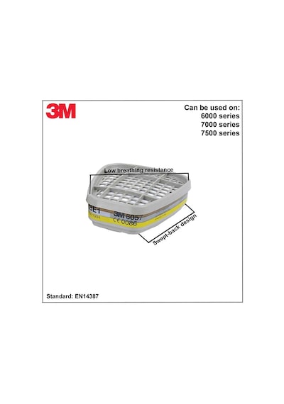 3M 6057 Abe1 Gaz ve Buhar Filtresi (1 Çift)