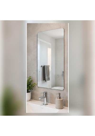 Tr Kırılmaz Kendinden Yapışkanlı Ayna 25 X 40 Cm Duvara Ve Dolap Kapağına Yapışabilen Hafif Dekoratif Ayna, Diğer