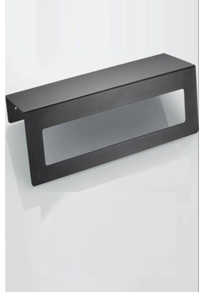 Tasagram Metal Mutfak - Banyo Raflı Havlu Askısı 30 CM Siyah