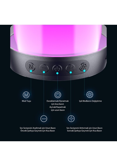 Lecoo RS13 Kablosuz 5W RGB Bluetooth/USB/SD Kart Taşınabilir Hoparlör