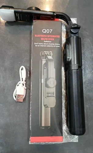Universal Q07 6 Inç Halka Işık Taşınabilir Bluetooth Selfie Stick Tripod