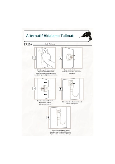 Teknotel Banyo Havlu Askısı Havluluk Askı Mat Siyah Ef236 Siyah