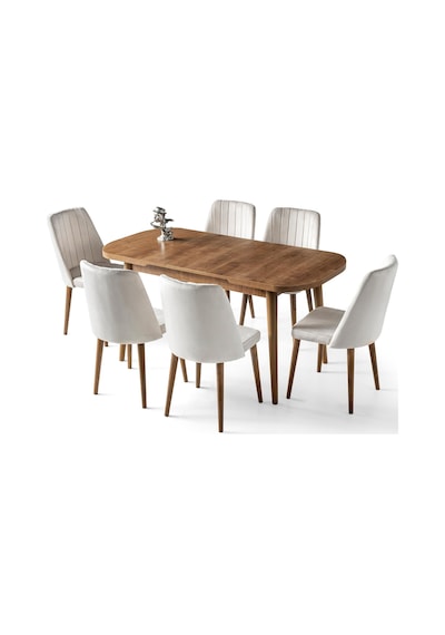 Venüs Milano Mdf Mutfak Masa 6 Lı Sandalye Takımı 80x130