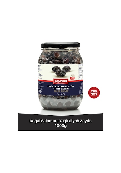 Gemlik Siyah Zeytin Salamura Yağlı 1 Kg 351/410 2xs-3xs