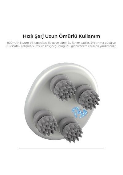 Lecoo SCM01 Kafa Bel Boyun Sırt Ayak Çok İşlevli IPX7 Taşınabilir Masaj Aleti Beyaz