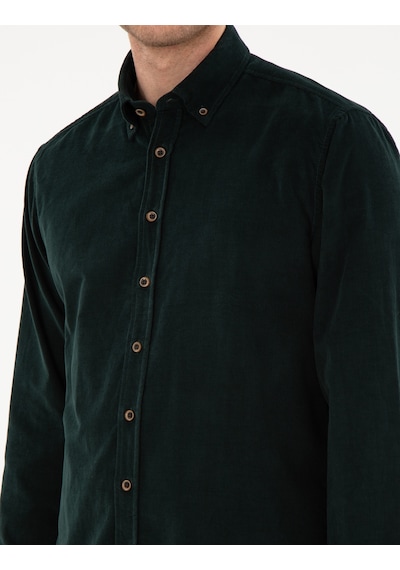Pierre Cardin Erkek Yeşil Gömlek Desenli 50292347-vr054 Yeşil