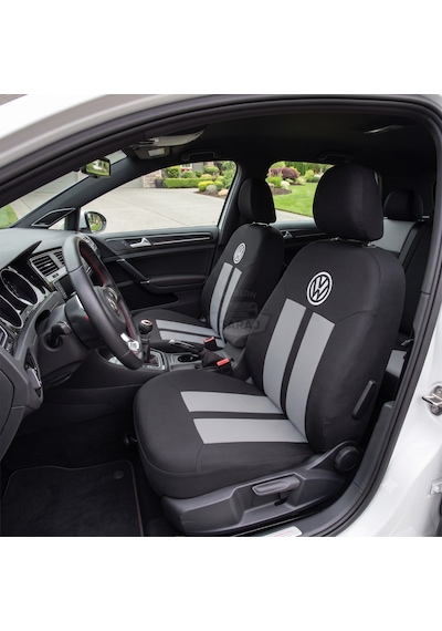 Volkswagen Golf Koltuk Kılıfı Golf 3-4-5 Koltuk Kılıfı Golf Kılıf Gri-Siyah