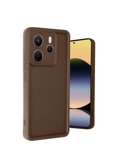 Xiaomi Redmi Note 14 4g Uyumlu Kılıf Viera Silikon - Kahverengi
