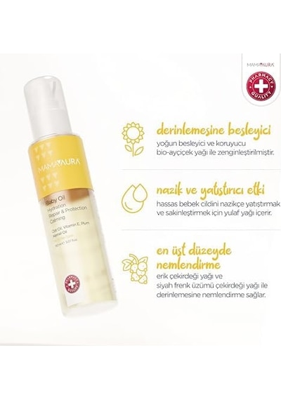 Baby Oil, Yenidoğan Ve Hassas Ciltler İçin Besleyici Ve Nemlendirici Bebek Yağı, 150 Ml
