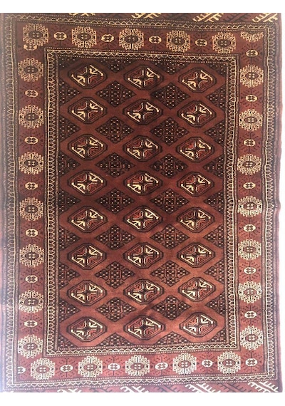 Antik İran Türkmen El Dokuması Yün Halı 145x104cm 1.5m2 Teşhir Ürün