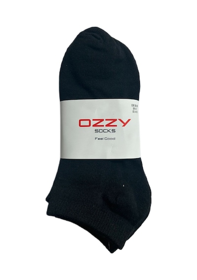 Ozzy Socks 4 Çift Ekonomik Pamuklu Siyah Erkek Patik Siyah