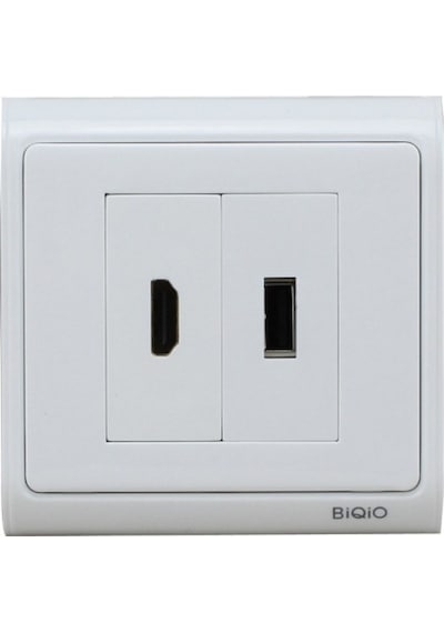 Duvar Prizi - Sıva Üstü - Hdmı - Usb 2.0 - Dişi - Dişi