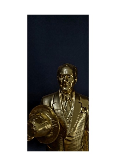 Atatürk İmzalı 20 Cm 170 Gram Biblo Altin Renk