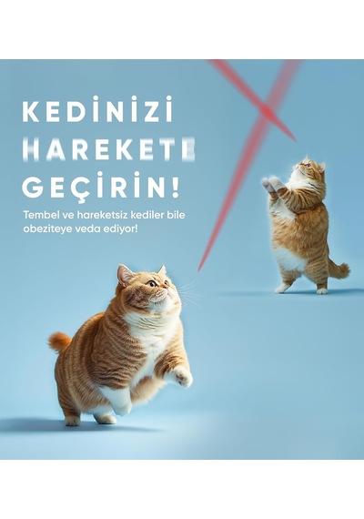 Şımart Akıllı Kedi Oyuncağı, Otomatik Lazer Ve Bluetooth Kontrollü