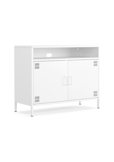 Pera Tv Ünitesi, Tv Dolabı,2 Kapaklı, Açık Raflı 100,50 X 40 X 79,50 Cm Ral 9016 Beyaz Pera Tv Ünitesi, Tv Dolabı,2 Kapaklı, Açık Raflı 100,50 X 40 X 79,50 Cm Ral 9016 Beyaz