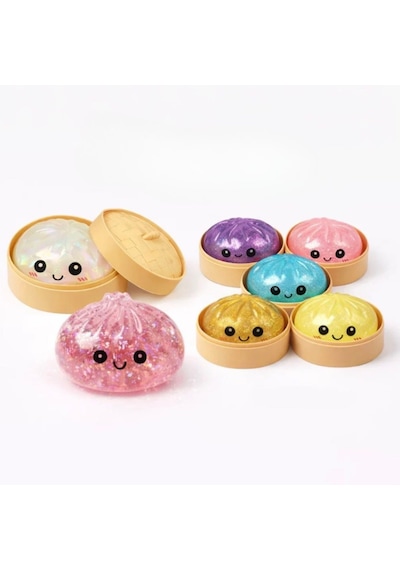Çin Mantısı Simli Squishy Dumpling Sürpriz Renk Kutulu Büyük Boy Xl 1adet 1 Adet