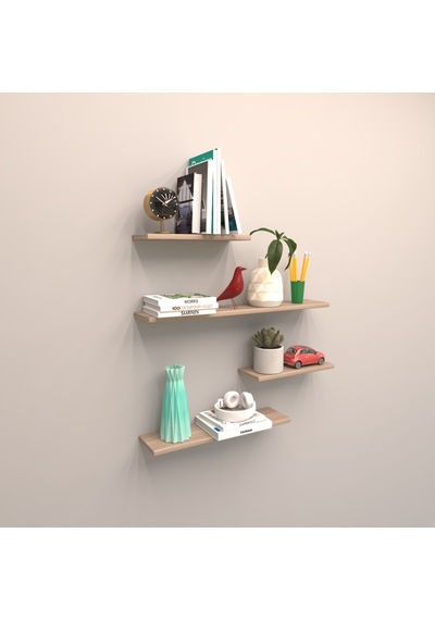 Rafkestir 4 Lü Gizli Bağlantılı Raf Set ( 80 - 60 - 40 - 40 ) Cordoba ( Mat
