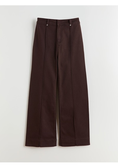 Lcw Modest Kahverengi Dar Fit Geniş Paça Kadın Pantolon
