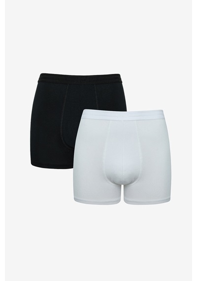 Penti Erkek Modal Karışımlı Siyah-Beyaz 2li Boxer