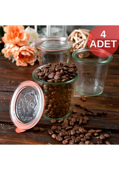 Weck Mold Cam Saklama Kavanoz Seti 4 Adet 290 ML