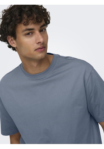 Onsfred Lıfe Rlx Ss Tee Noos Erkek Mavi T-shirt - 22022532 Mavi