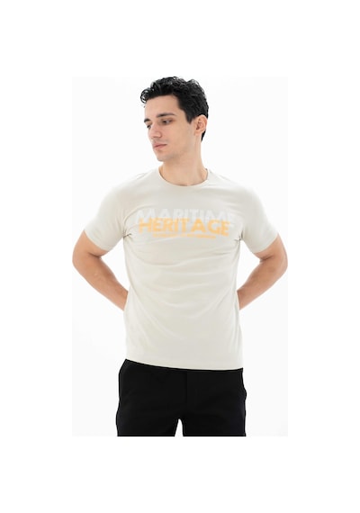 AR-MA Arma Erkek Slim Fit Bisiklet Yaka Tişört Y25344452201 Bej