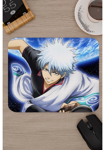 Gintama Anime V4 - 22x18 Gaming Kauçuk Kaymaz Taban Mouse Pad Fare Altlığı