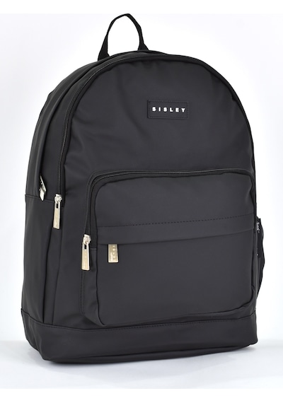 Sisley Okul Sırt Çantası Unisex Çok Gözlü Günlük Seyahat Sırt Çantası Siyah 12913