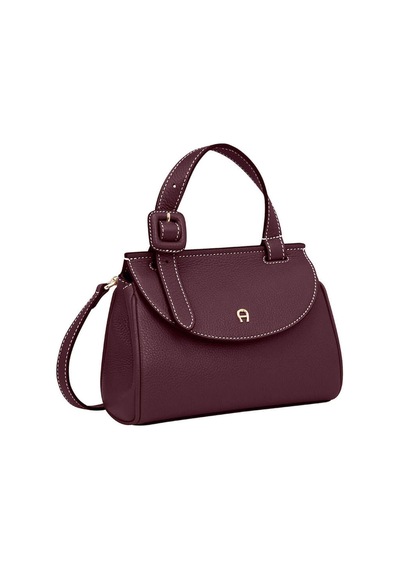 Aigner Miranda Mini Çanta Xs, Deri, Ayarlanabilir Askılı, Manyetik Kapamalı Şık Kadın Omuz Çantası Bordo