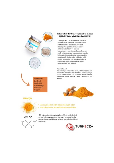 Botanical Lab Hamamelis & Zerdeçal Kil Maskesi 100 ML + Cadı Fındığı Temizleme Pedi 80'li