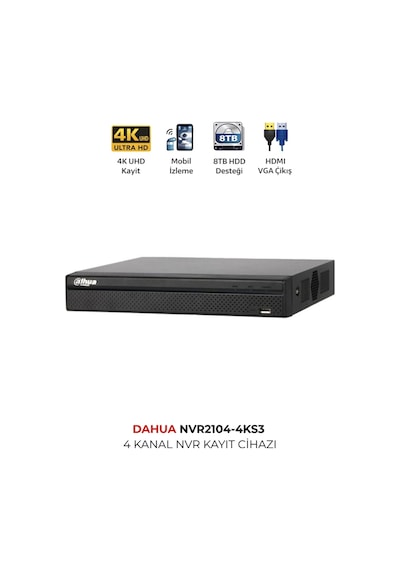 Nvr2104-4ks3 4 Kanal Güvenlik Sistemi Nvr Kayıt Cihazı