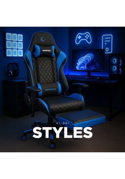 Styles Kl-R61 Mavi/Siyah Gaming Oyuncu Koltuğu