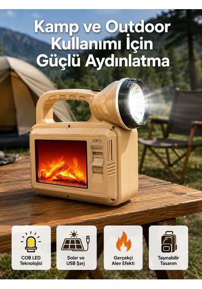 Efektli Güneş Enerjili Lamba Su Geçirmez - 5000