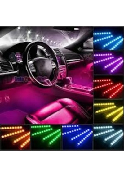 Ayak Altı Aydınlatma Led Araç Içi Sese Duyarlı Rgb Led Kumandalı