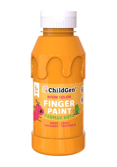 Childgen Süper Yıkanabilir Parmak Boya 350 Ml Şişe 6 Çok Renkli