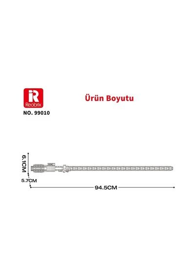 Reobrix 99010 Işın Kılıcı Mavi Yaratıcı Yapı Blok Seti Building Blocks Lightsaber - 629 Parça